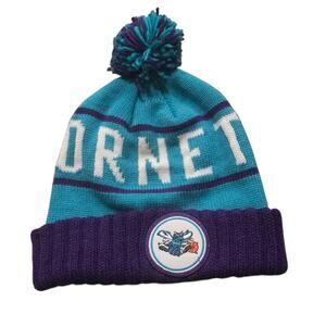 Retro Mitchell & Ness Charlotte Hornets Team Pom Beanie